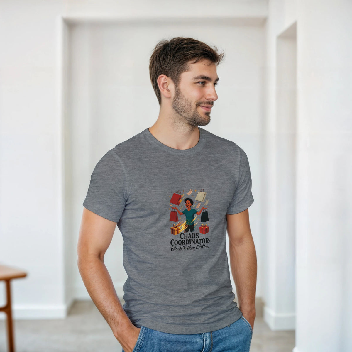 Chaos Coordinator Black Friday edition heavyweight t-shirt mockup