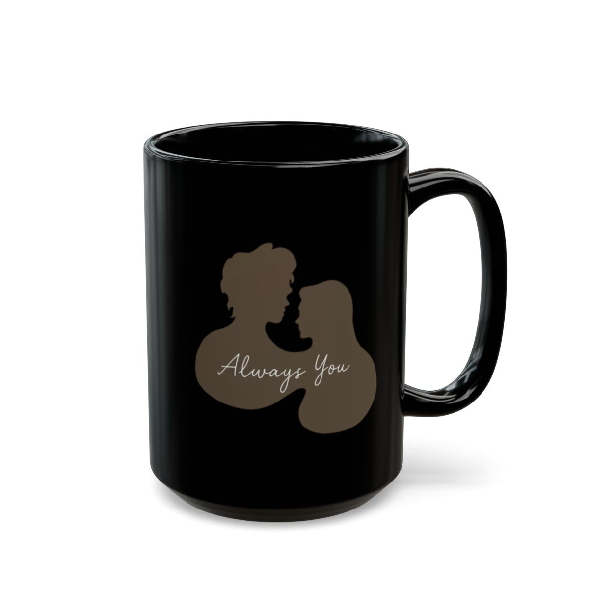 Always You Romantic Black Mug for Couples