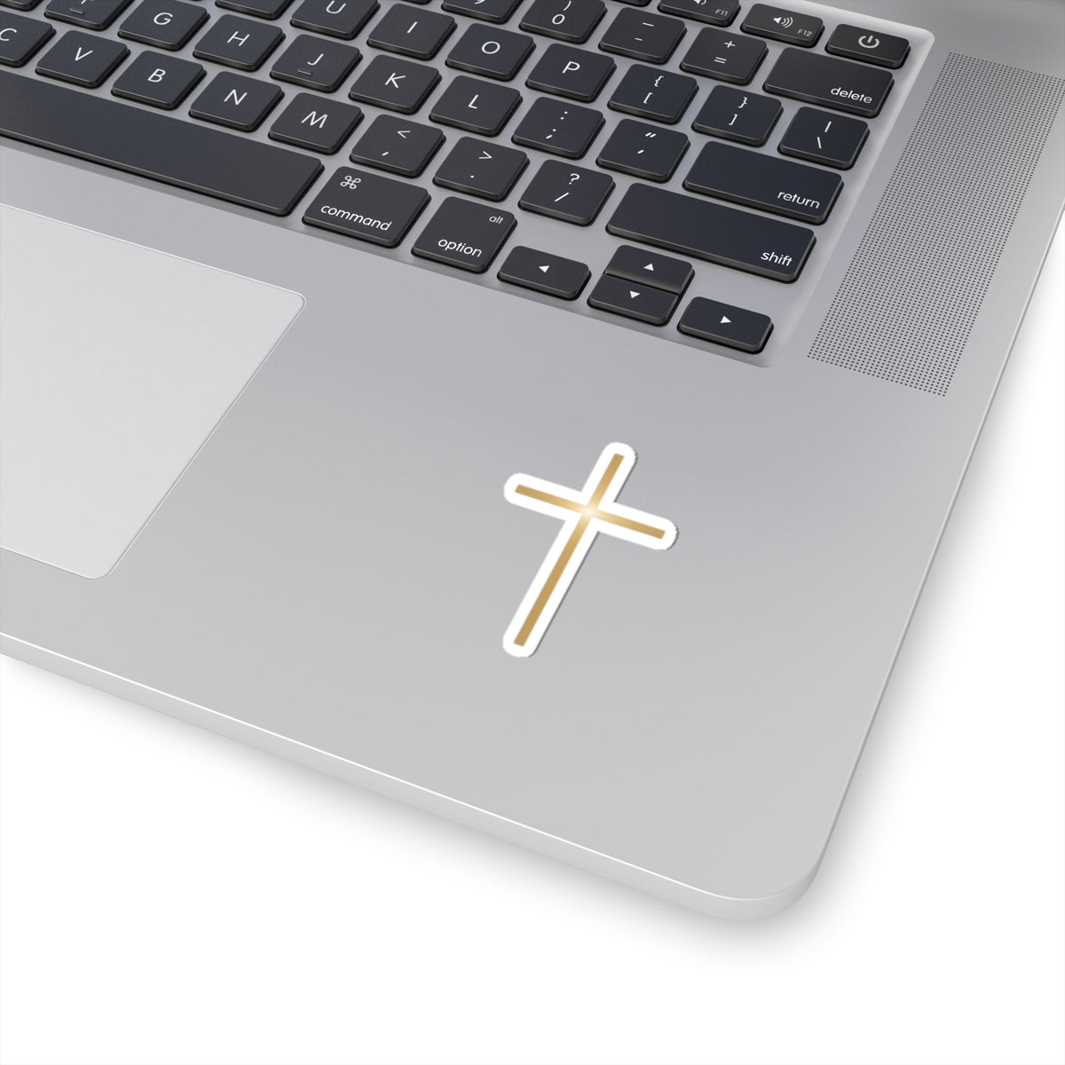 Gold Cross Design Religious Symbol Faith Sticker product type
