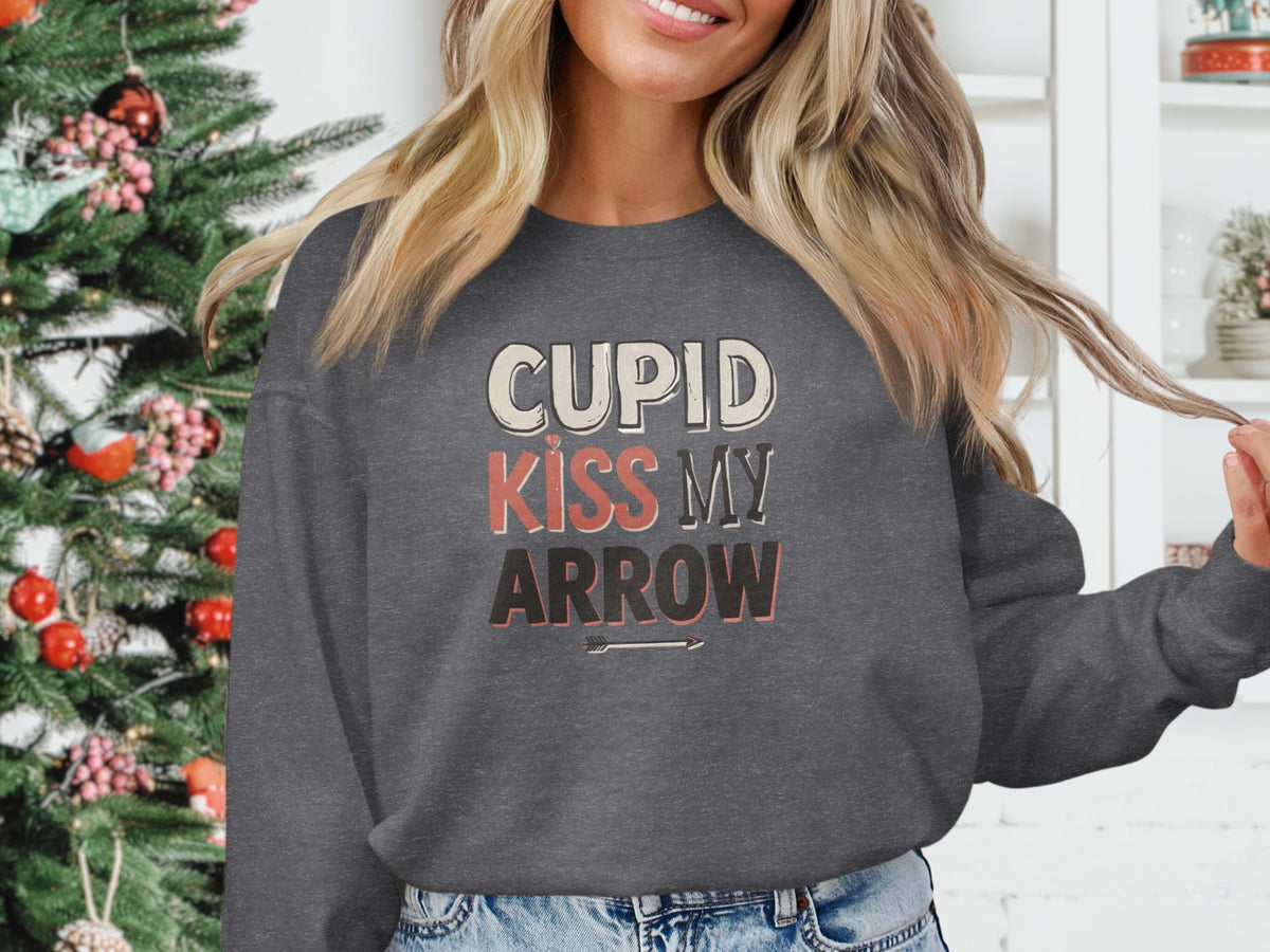 Cupid Kiss My Arrow Graphic Sweatshirt Casual Wear