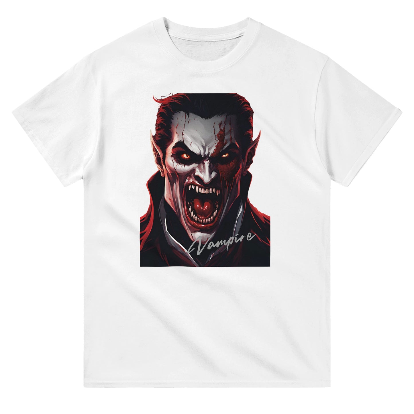 Vampire Full Face on a Heavyweight T-Shirt