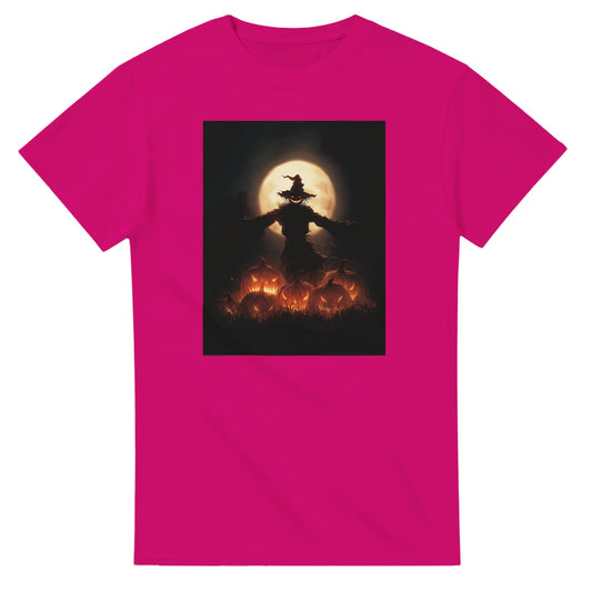 Spooky Scarecrow & Jack-O'-Lantern on a Heavyweight T-shirt