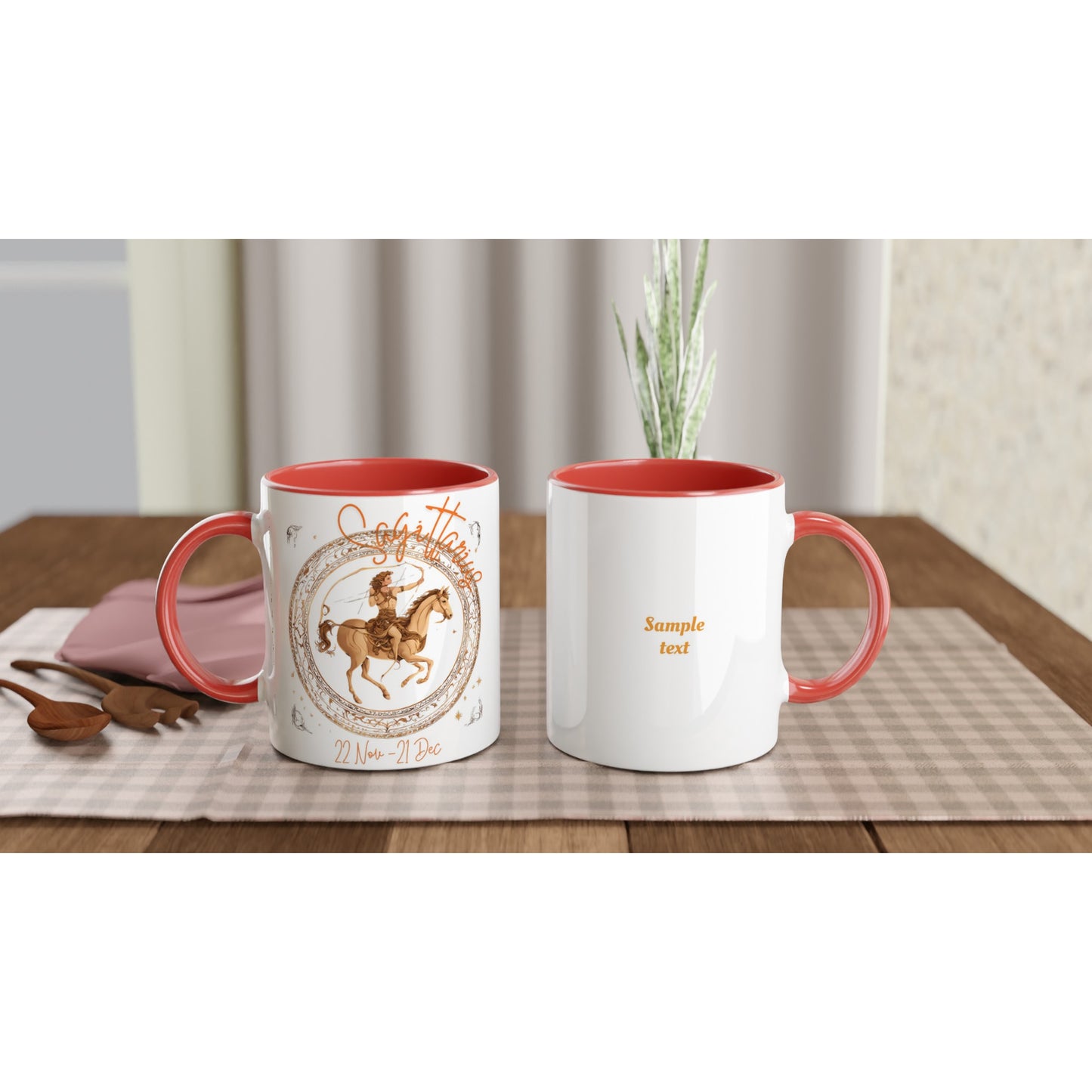 Sagittarius Horseman on an 11oz Ceramic Mug with Color Inside