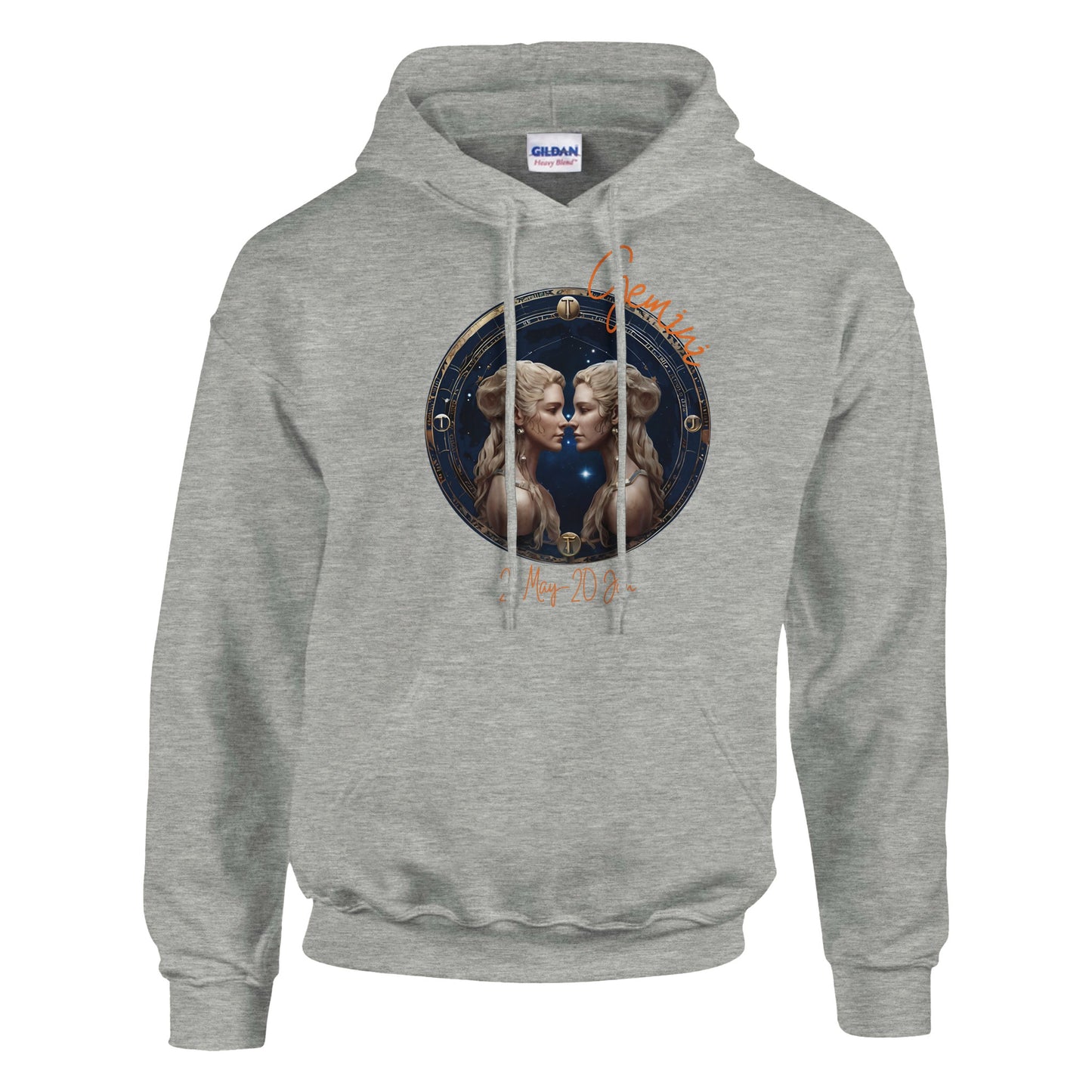 classic unisex pullover hoodie Astrology Gemini twins personalized