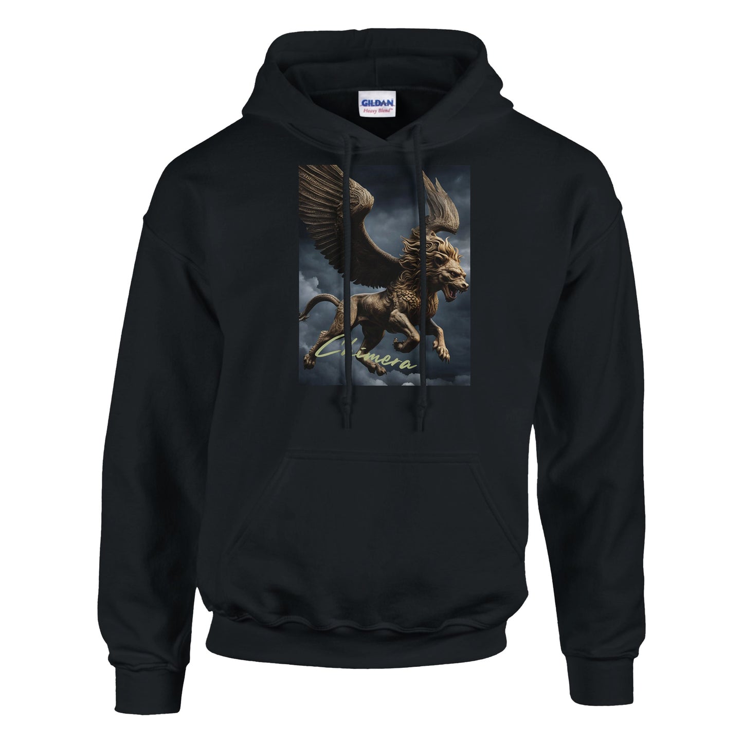 classic unisex pullover hoodie Fantasy Art chimera golden personalized