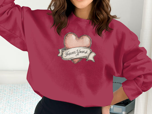 Forever Yours Heart Sweatshirt Valentine's Day Sweater