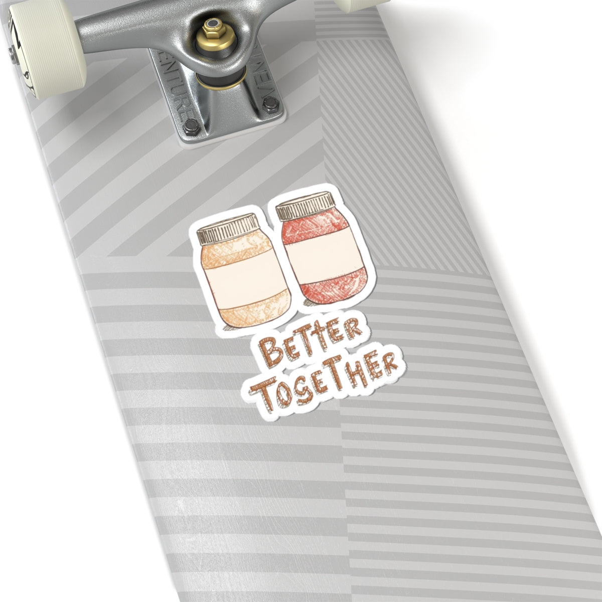Better Together phrase on a Kiss-Cut Sticker
