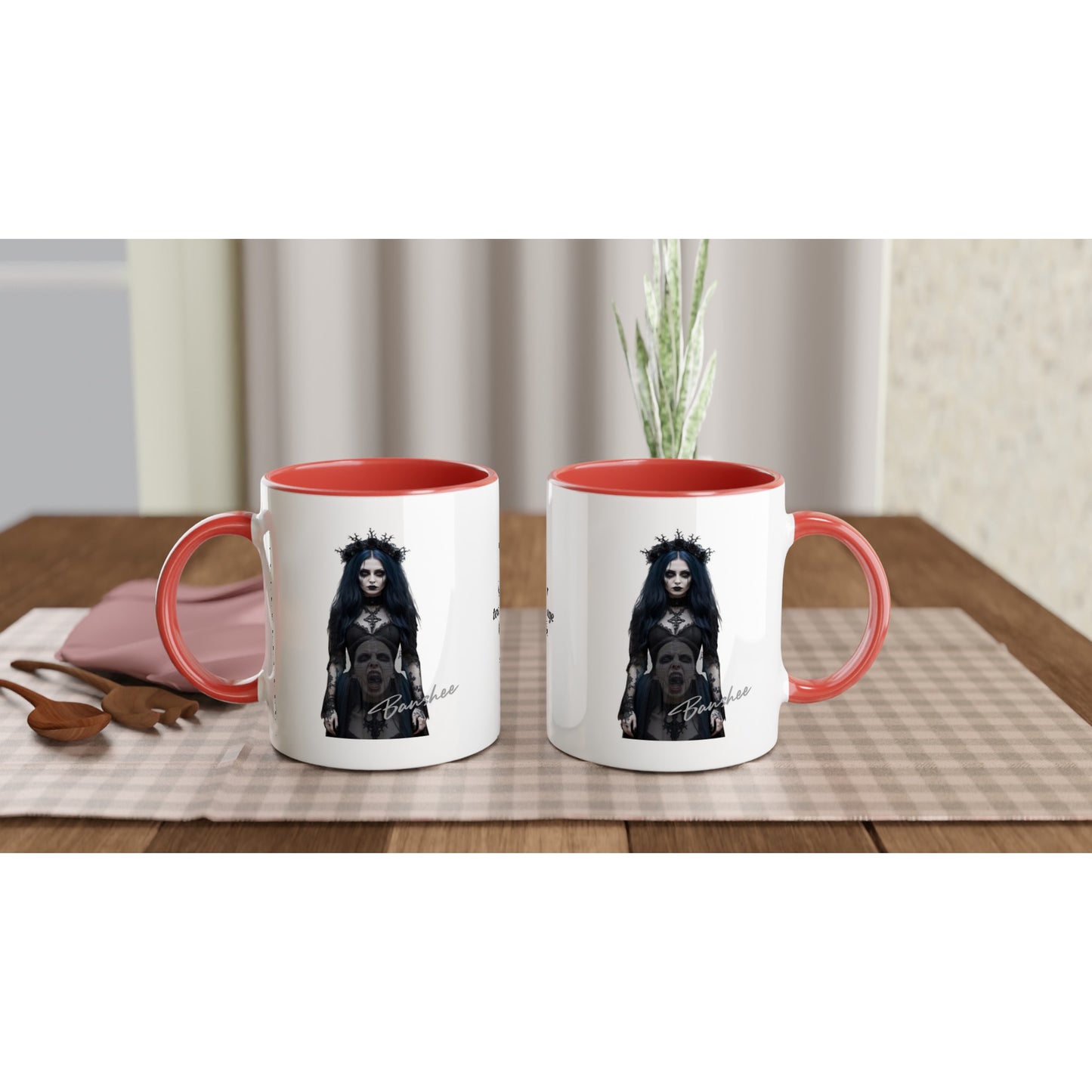11oz ceramic mug with color inside banshee wail personalized