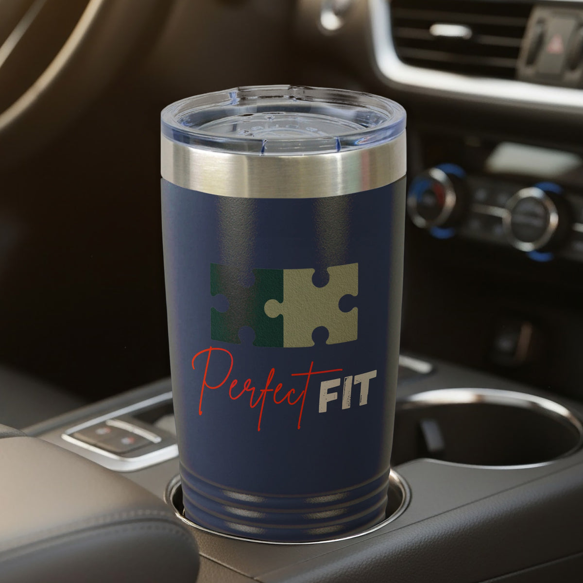 Perfect Fit Puzzle Design Tumbler for Travel Use