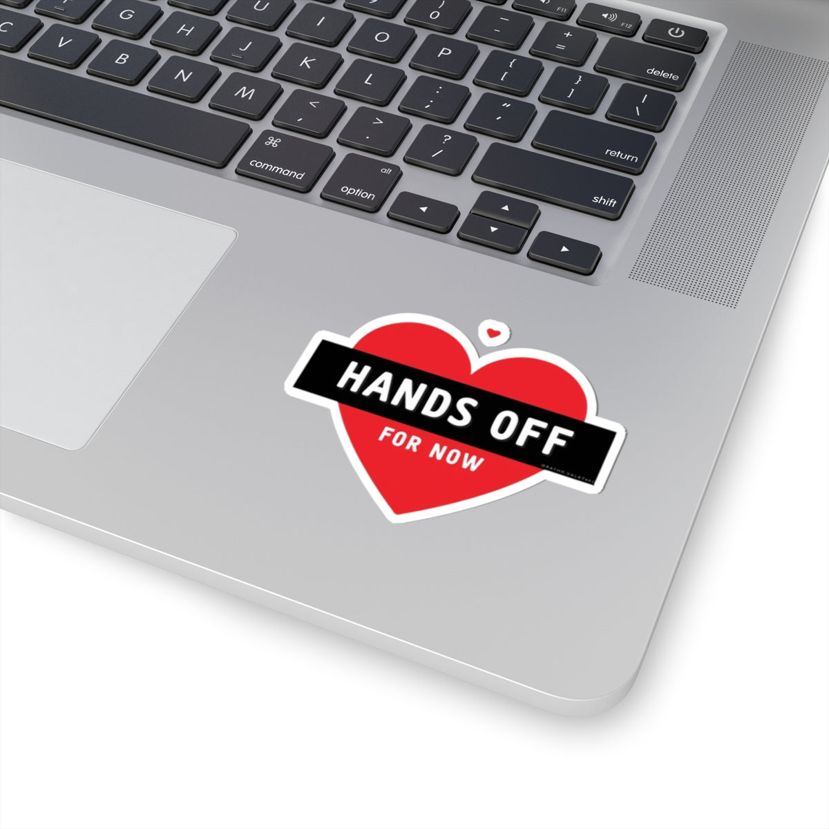 Hands Off for Now Heart Sticker for Laptops Tablets