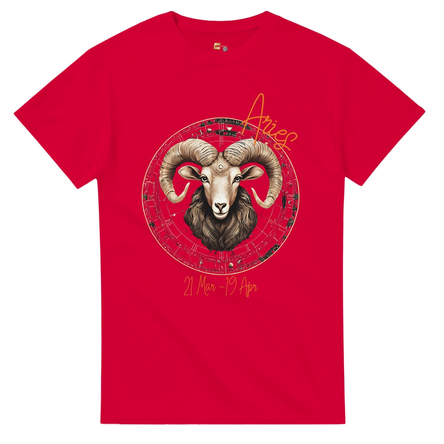 heavyweight crewneck t-shirt Astrology Aries fiery personalized