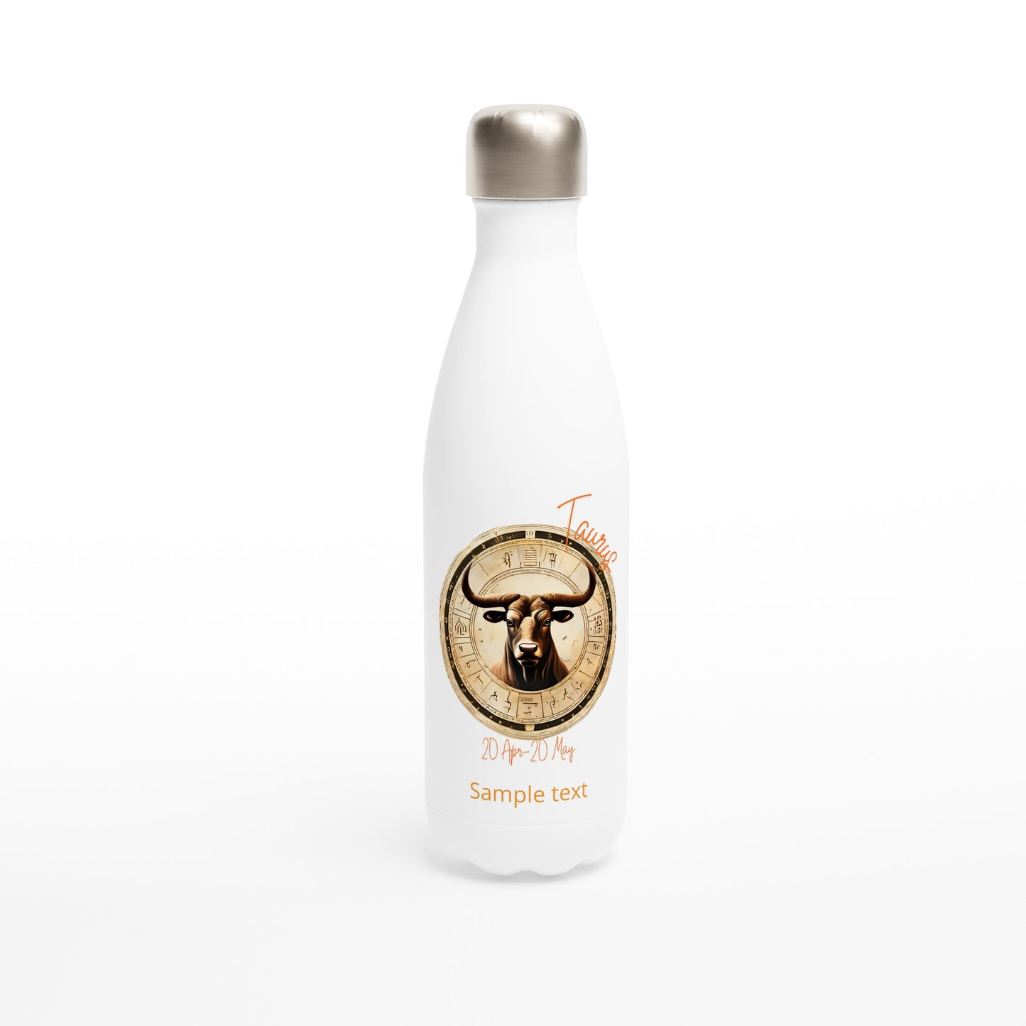Taurus Bull on a 17oz stainless steel Water Bottle