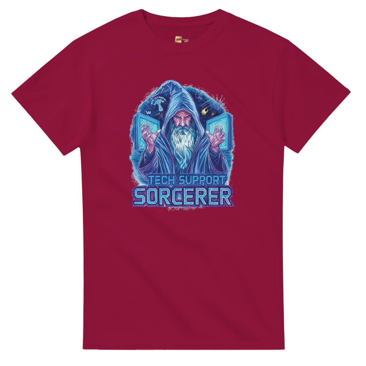 Tech Support Sorcerer graphic design on a Heavyweight T-shirt