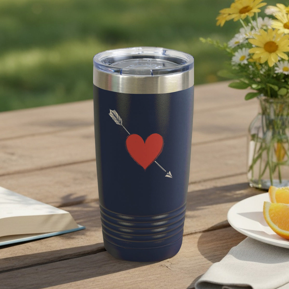 Heart and Arrow Design Insulated Tumbler Product