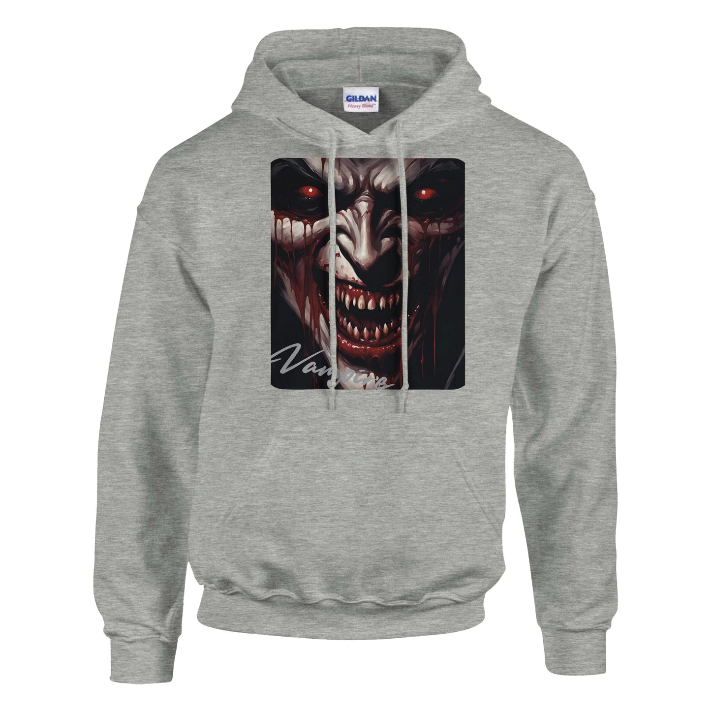 classic unisex pullover hoodie vampire snarl personalized