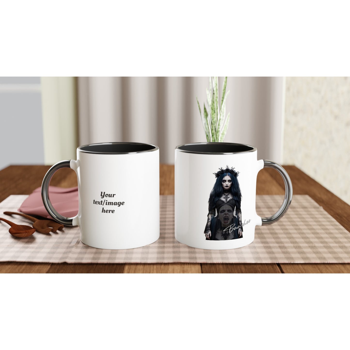 11oz ceramic mug with color inside banshee wail personalized