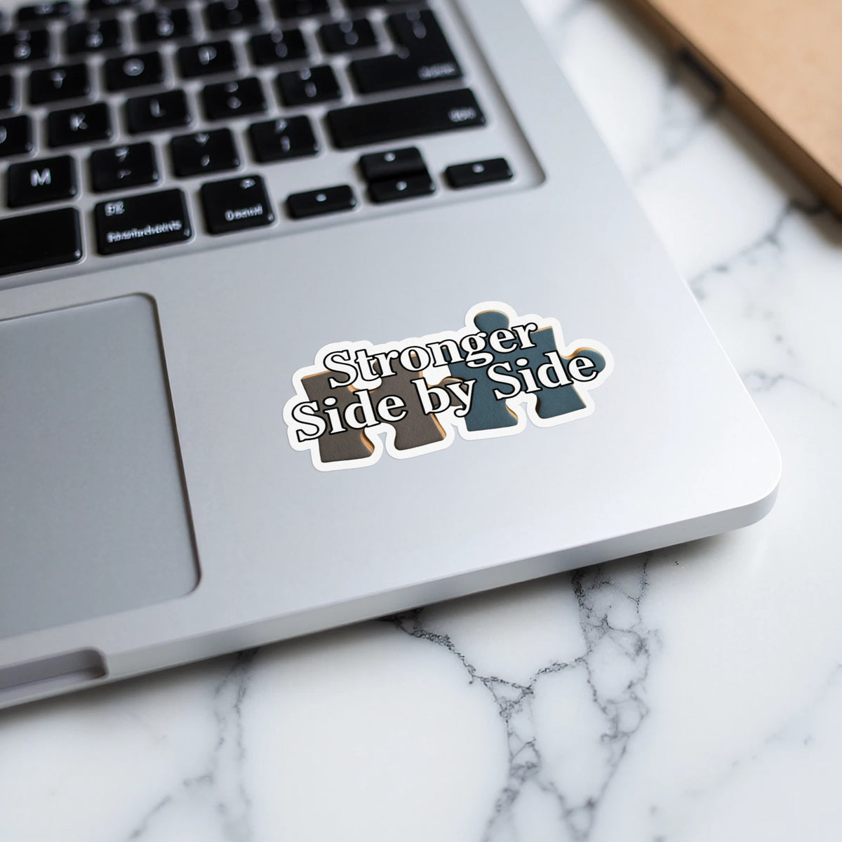 Stronger Side by Side Motivational Sticker for Laptops