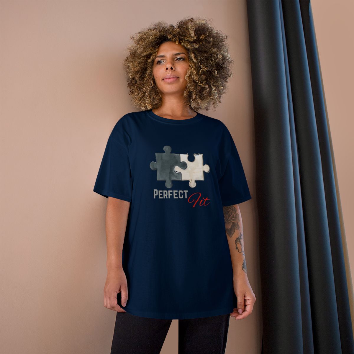 Perfect Fit Puzzle Pieces Design T-shirt