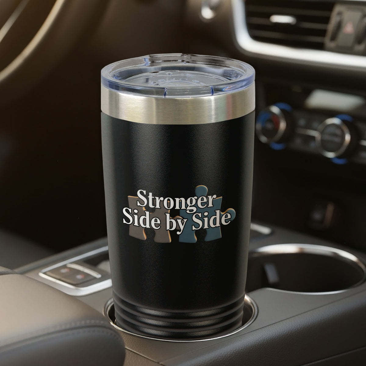 Stronger Side by Side Puzzle Design Tumbler