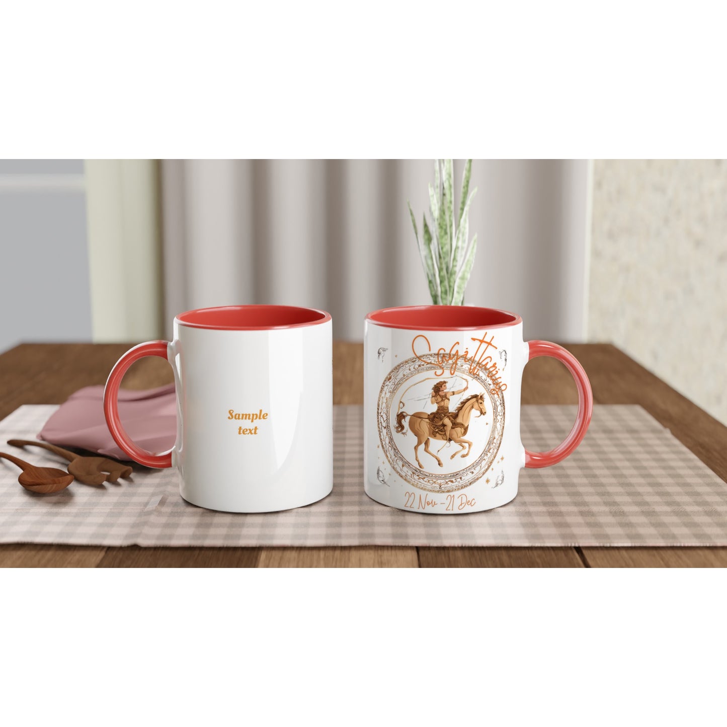Sagittarius Horseman on an 11oz Ceramic Mug with Color Inside