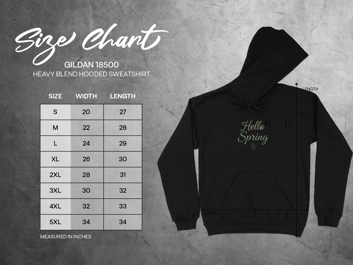 Gildan 18500 Heavy Blend Hello Spring Hooded Sweatshirt