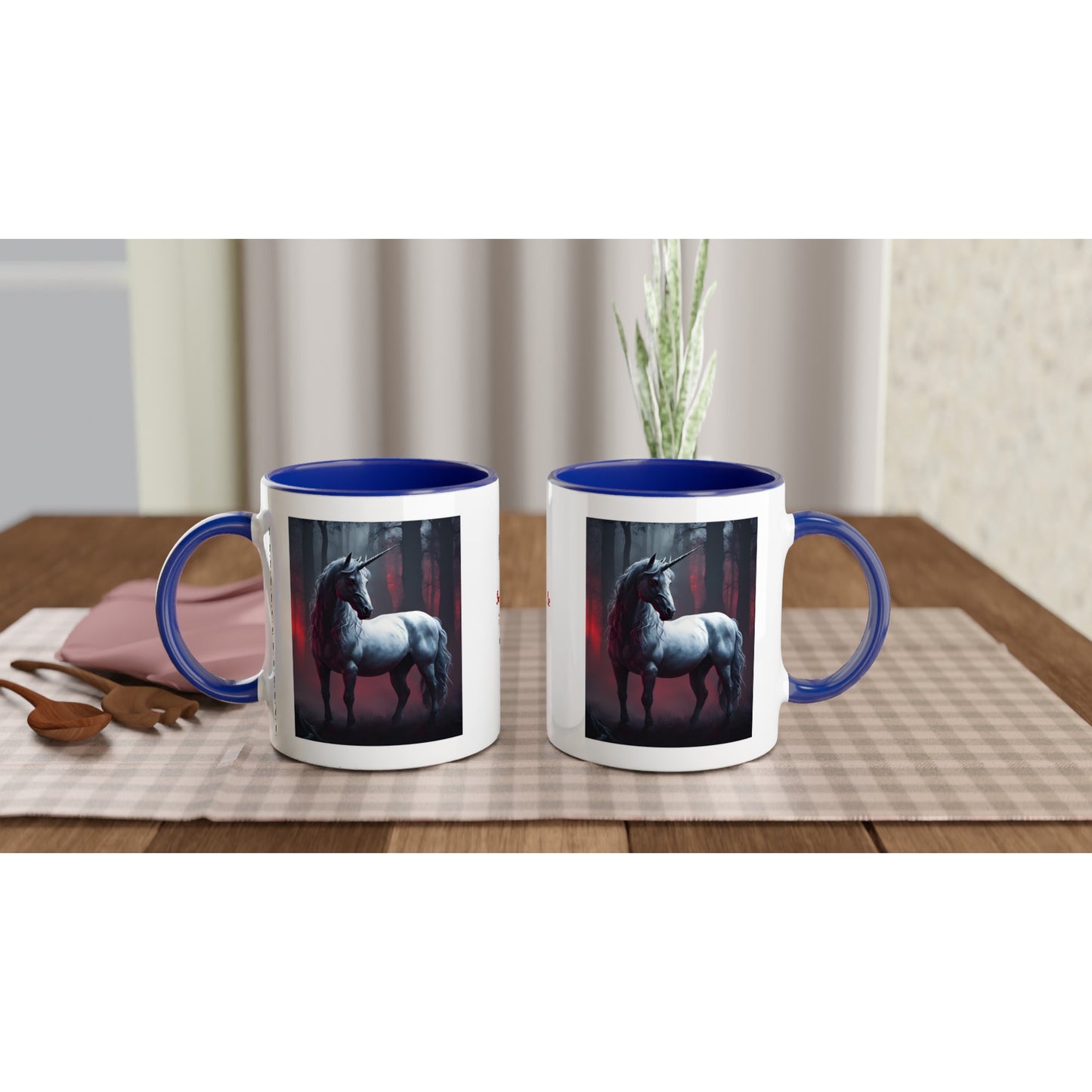11oz ceramic mug with color inside majestic unicorn personalized