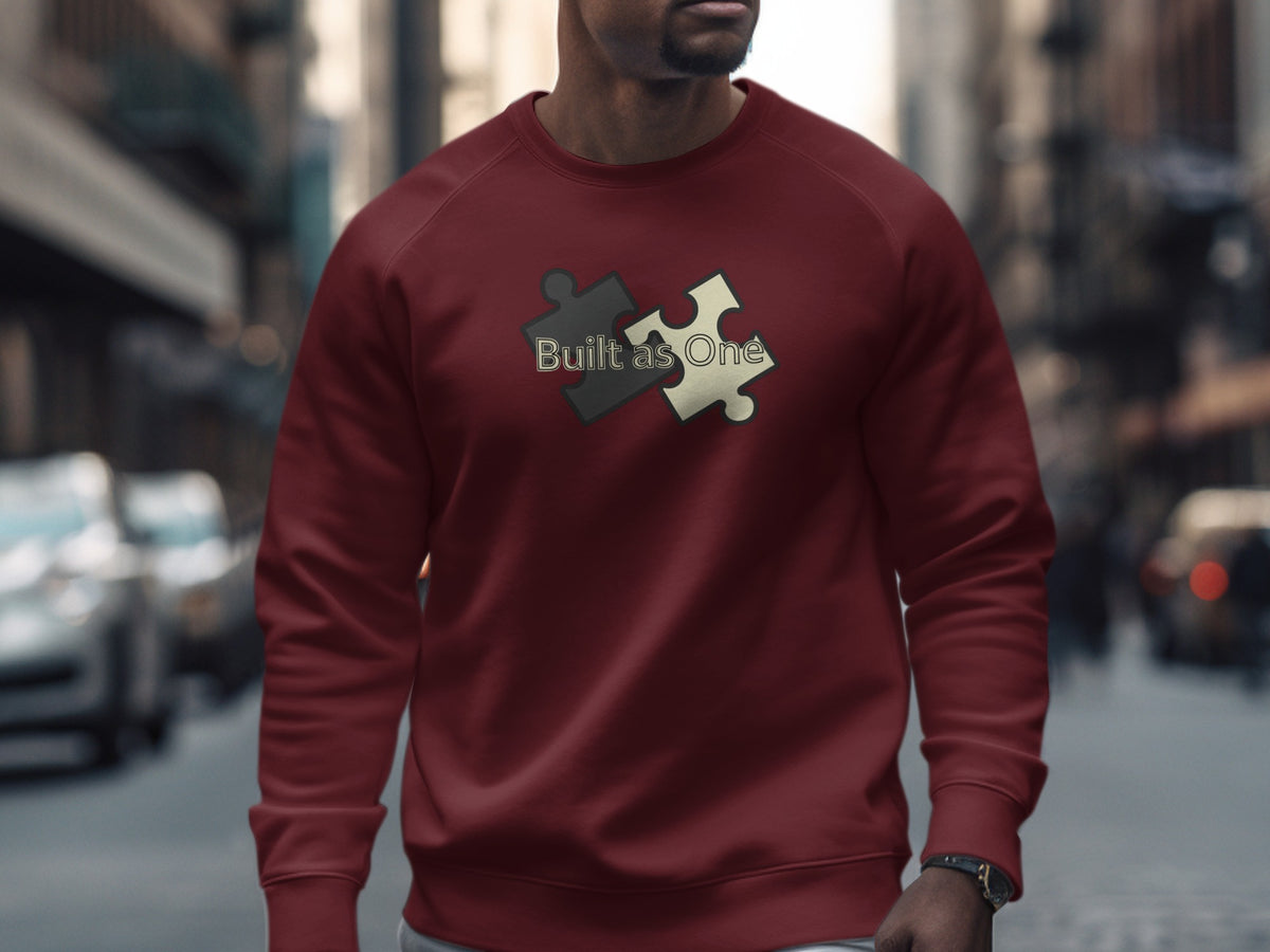 Built as One Puzzle Pieces Graphic Sweatshirt