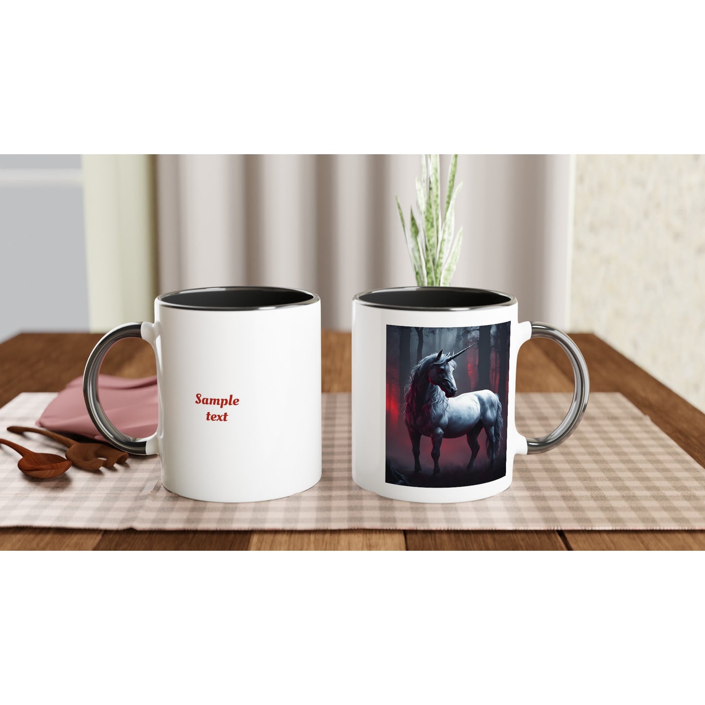 11oz ceramic mug with color inside majestic unicorn personalized