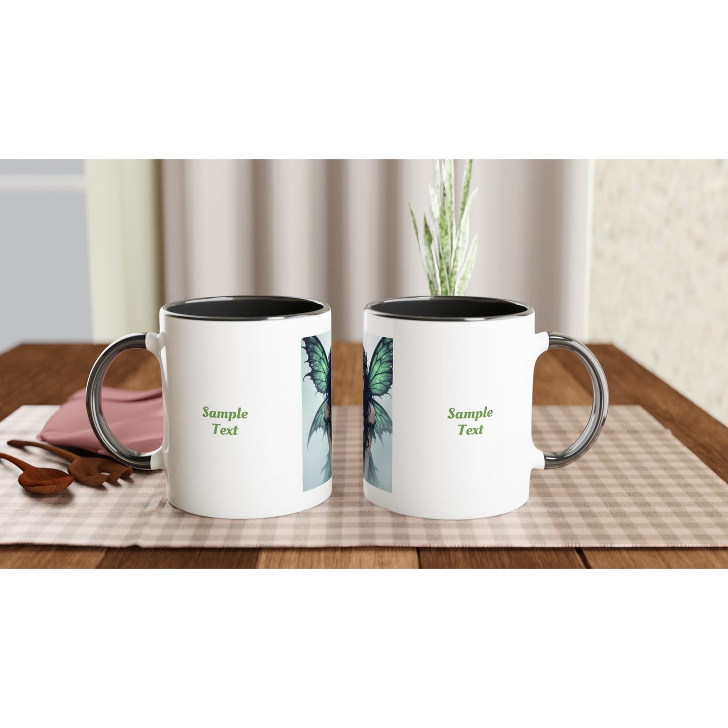 11oz ceramic mug with color inside ethereal fairy personalized