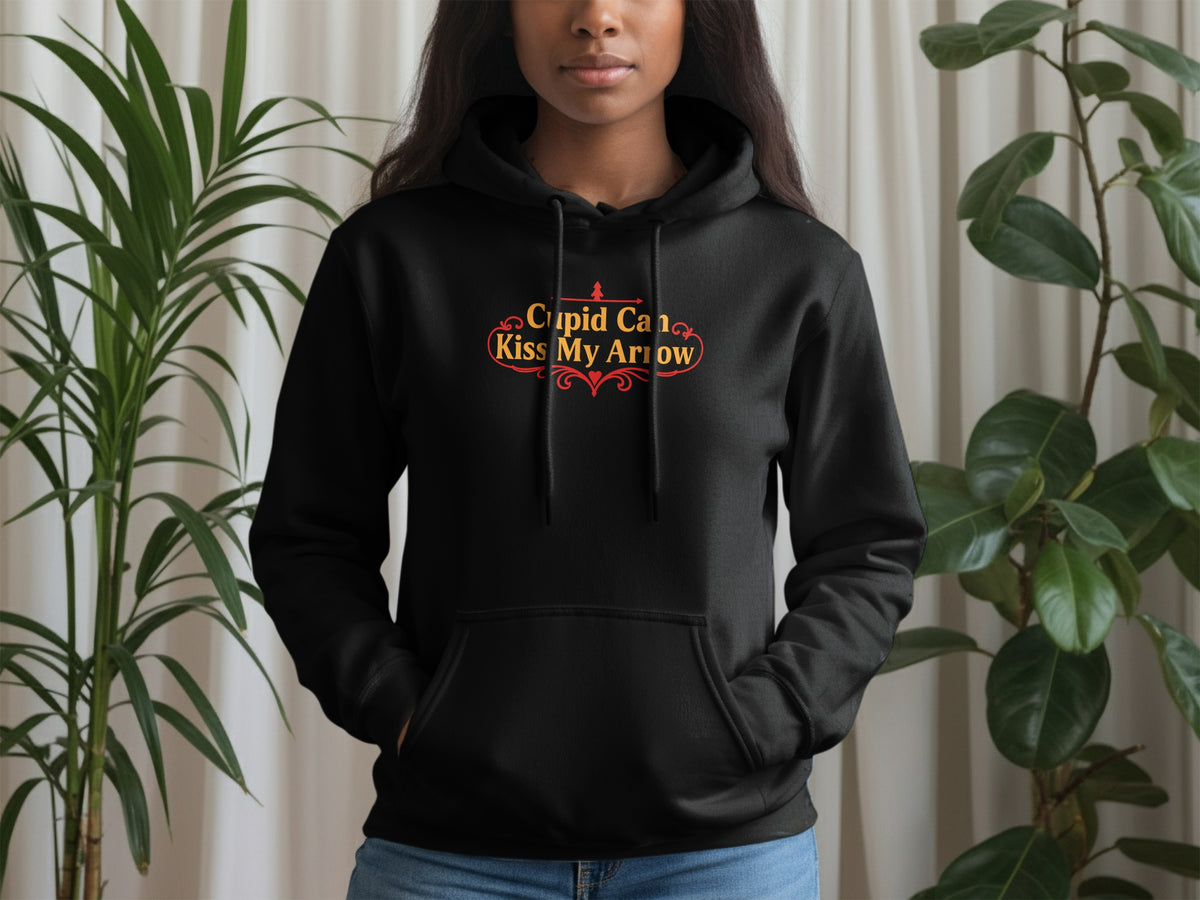 Cupid Can Kiss My Arrow Graphic Hoodie
