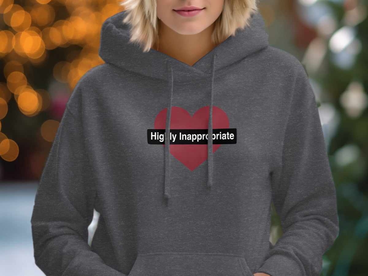 Highly Inappropriate Heart Design Hoodie