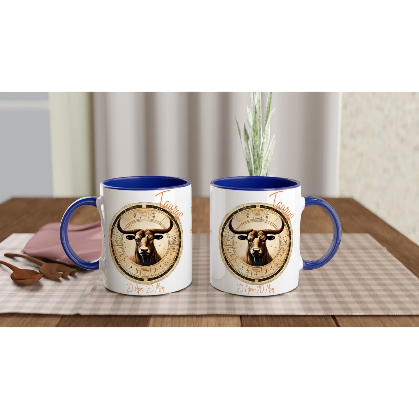 Taurus Bull on an 11oz Ceramic Mug with Color Inside