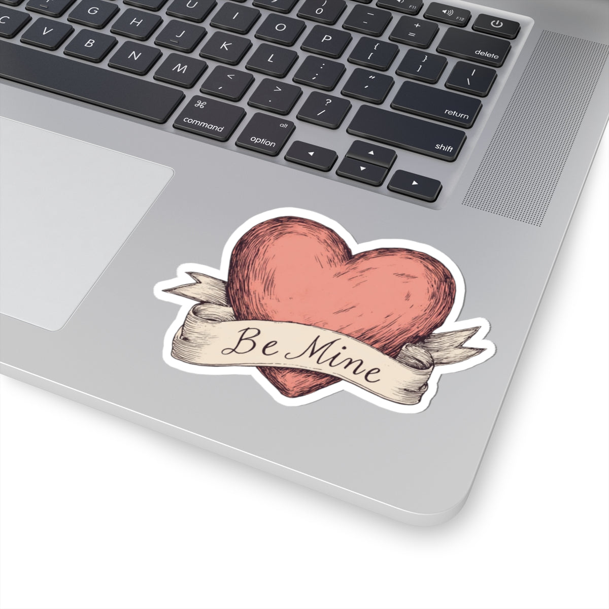 Be Mine Heart Shaped Sticker for Valentine Lovers