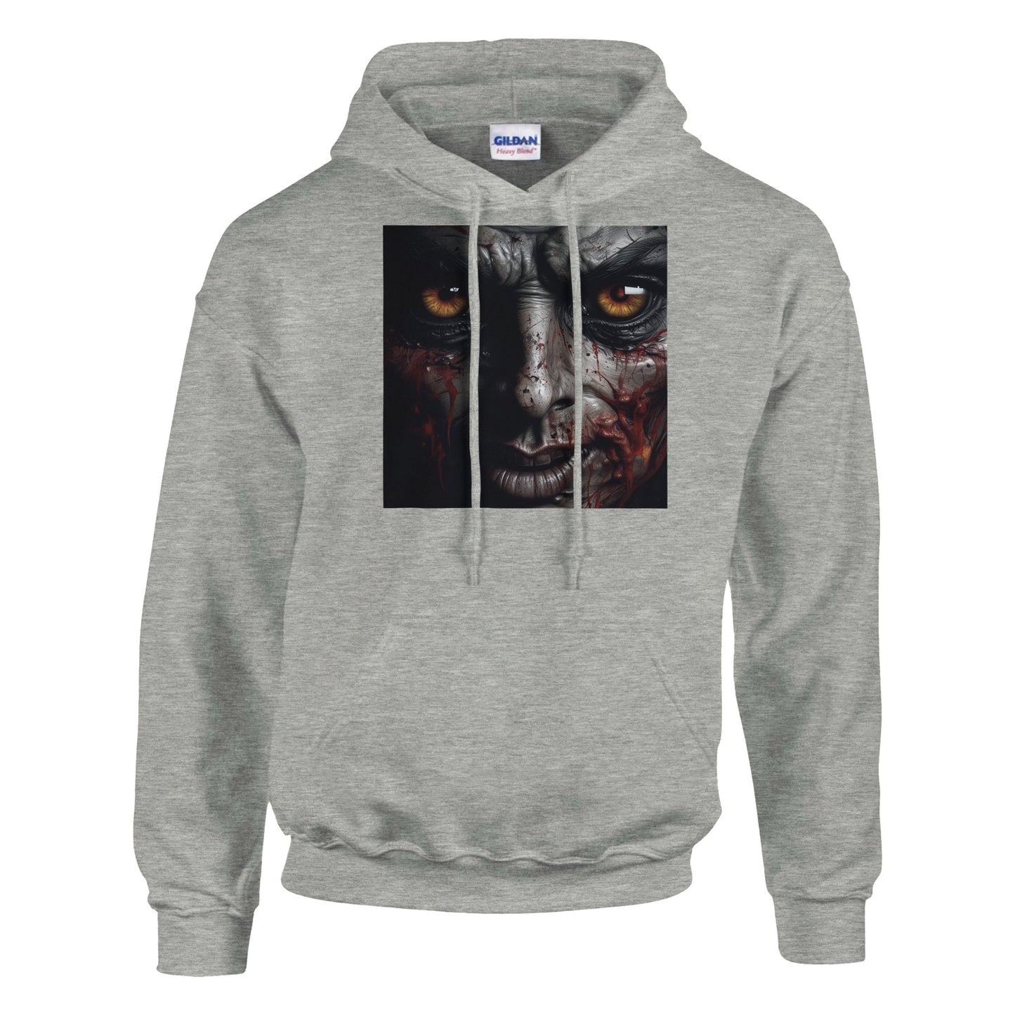 classic unisex pullover hoodie angry blood face personalized