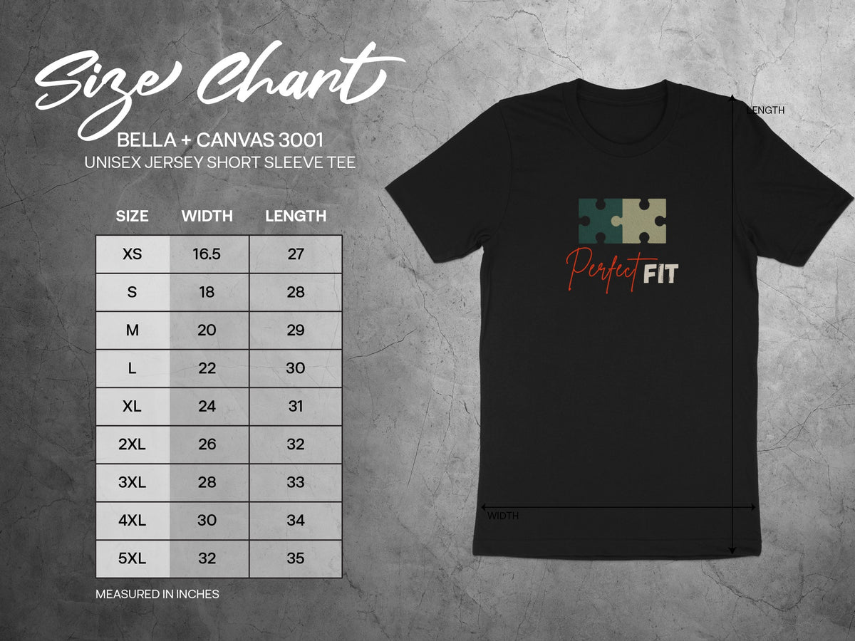 Perfect FIT Puzzle Graphic Unisex Jersey Short Sleeve Tee