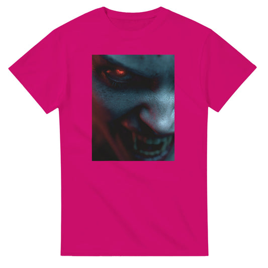 Mysterious Vampire Gaze on a Heavyweight T-shirt
