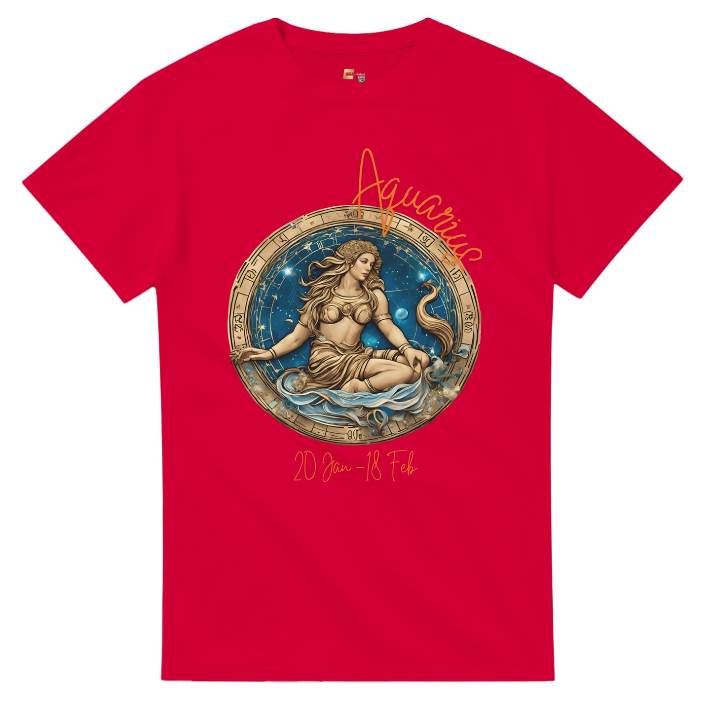 heavyweight crewneck t-shirt Astrology Aquarius vision personalized