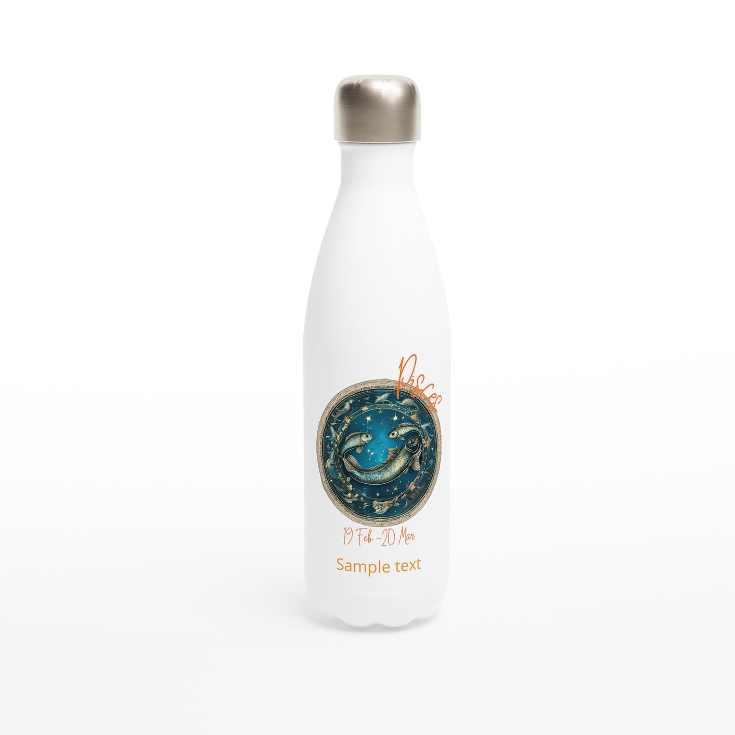 17oz stainless steel water bottle pisces fish personalized