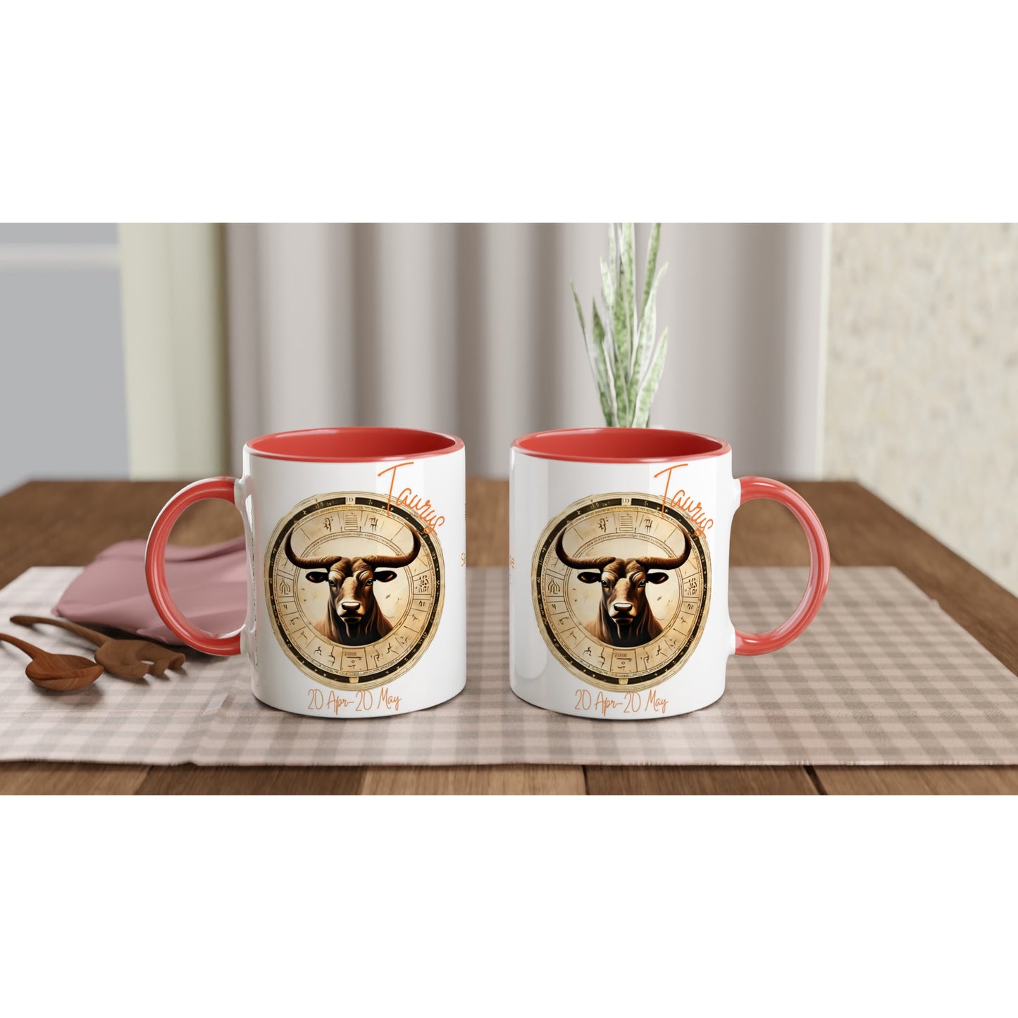 Taurus Bull on an 11oz Ceramic Mug with Color Inside