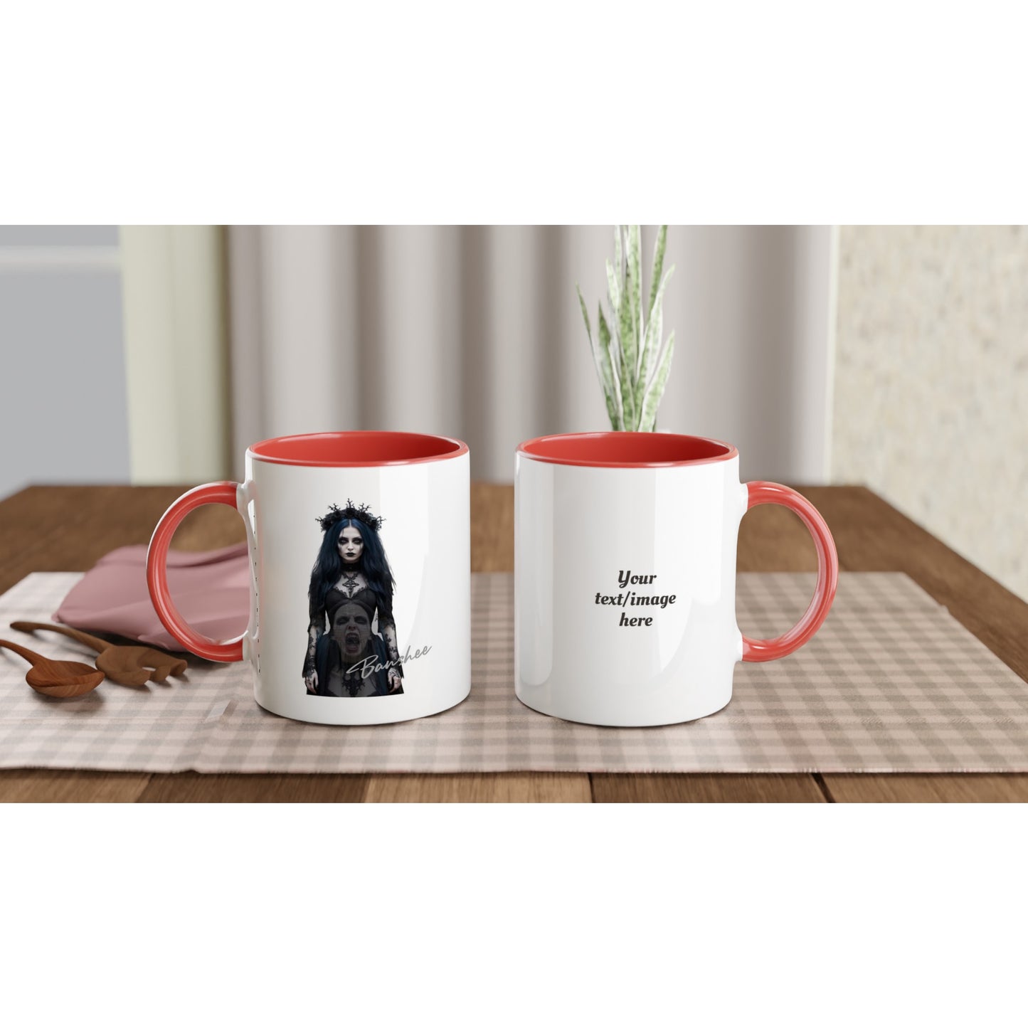 11oz ceramic mug with color inside banshee wail personalized