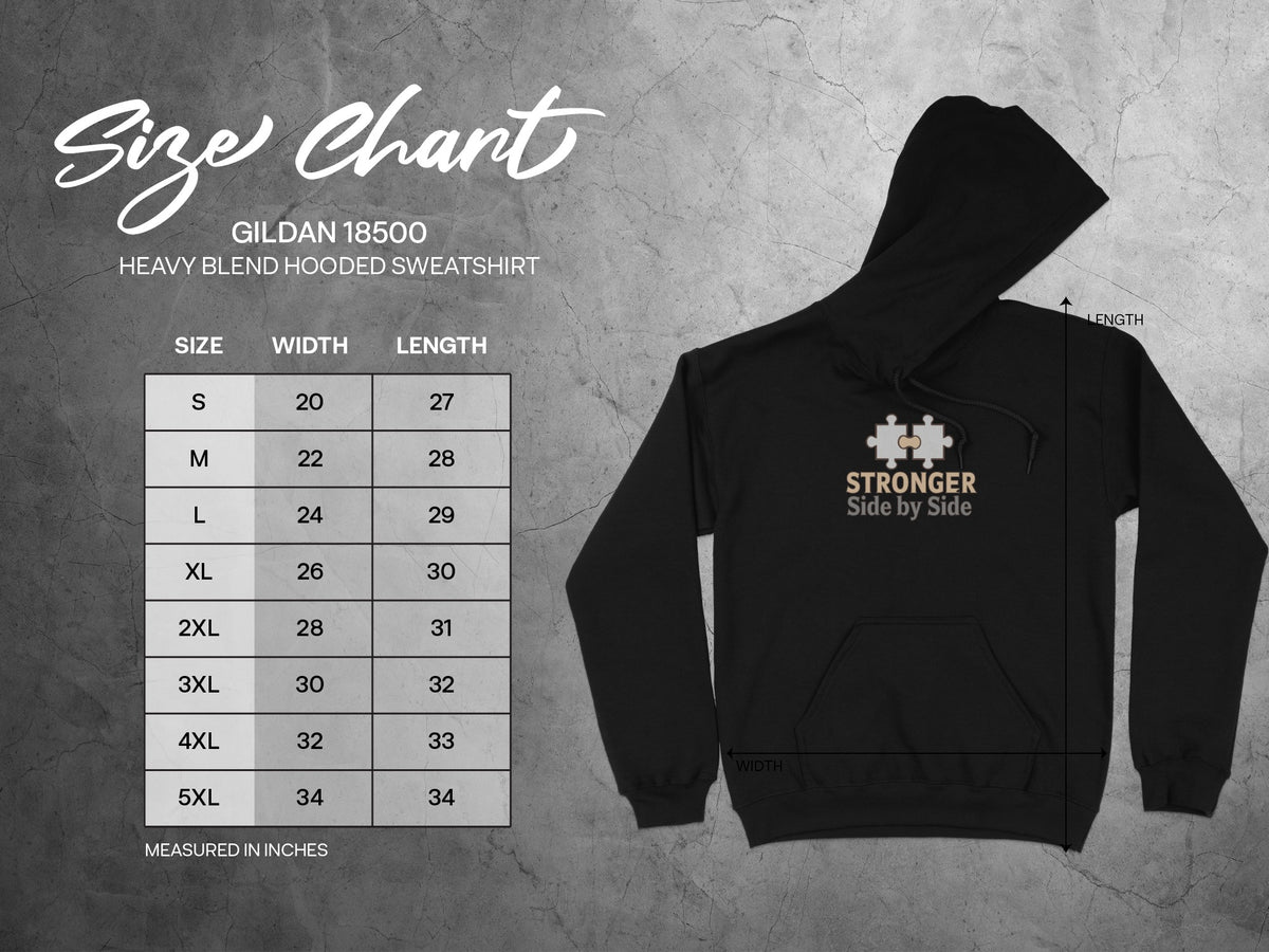 Stronger Side by Side Gildan 18500 Heavy Blend Hoodie