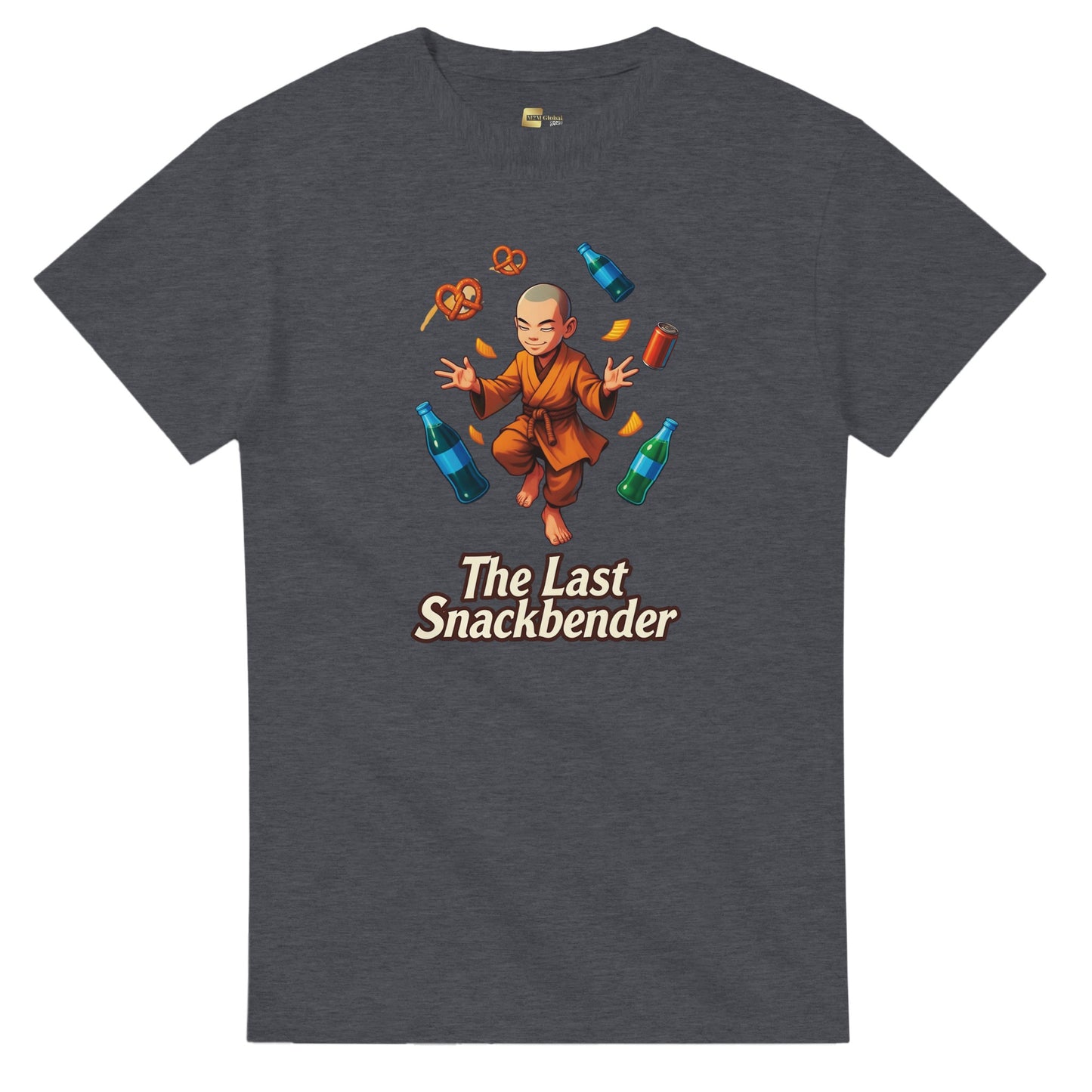 The Last Snackbender graphic design on a Heavyweight T-shirt