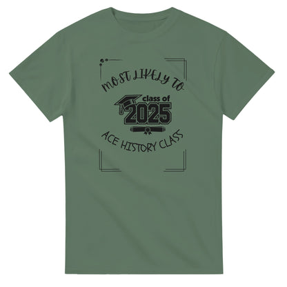 Most Likely To' high school design on a Heavyweight T-shirt 