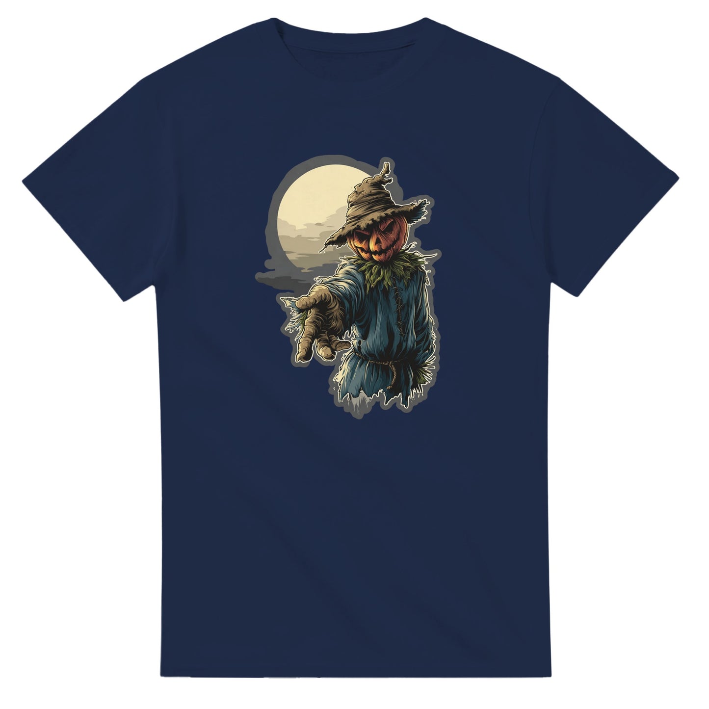 Ghoulishly Good Pumpkin Scarecrow on a Heavyweight T-shirt