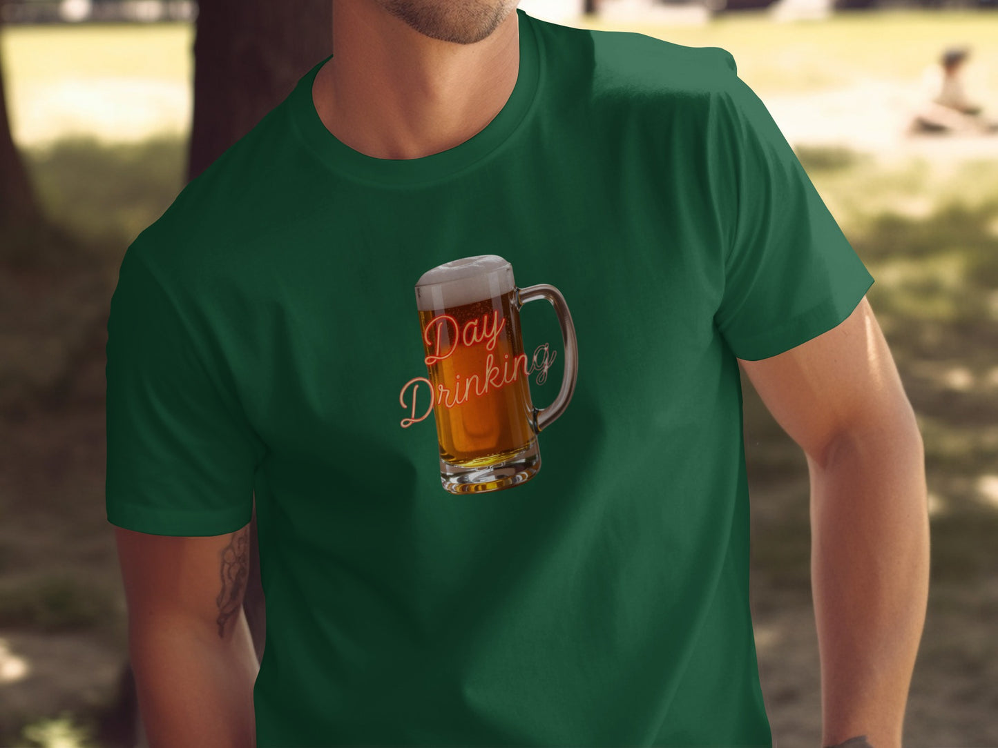 Day Drinking Beer Mug Graphic Printed T-Shirt