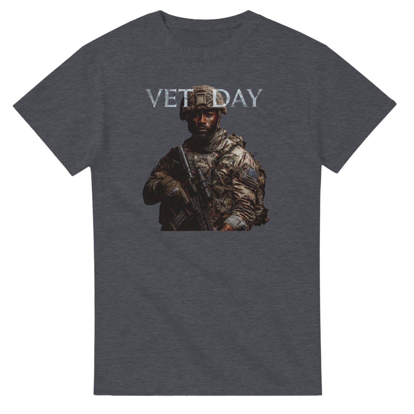 Vet Day Commemorative on a heavyweight t-shirt