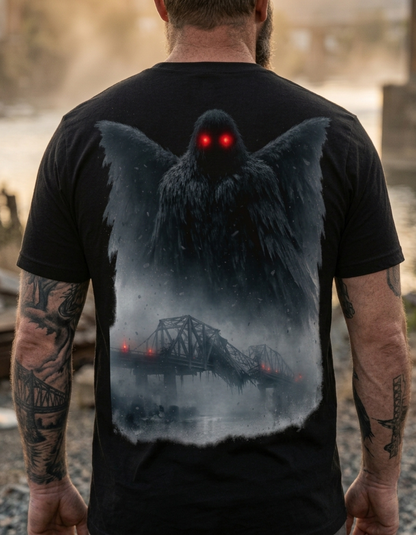Mothman - Cryptid Horror Dark Art Premium Graphic T-Shirt