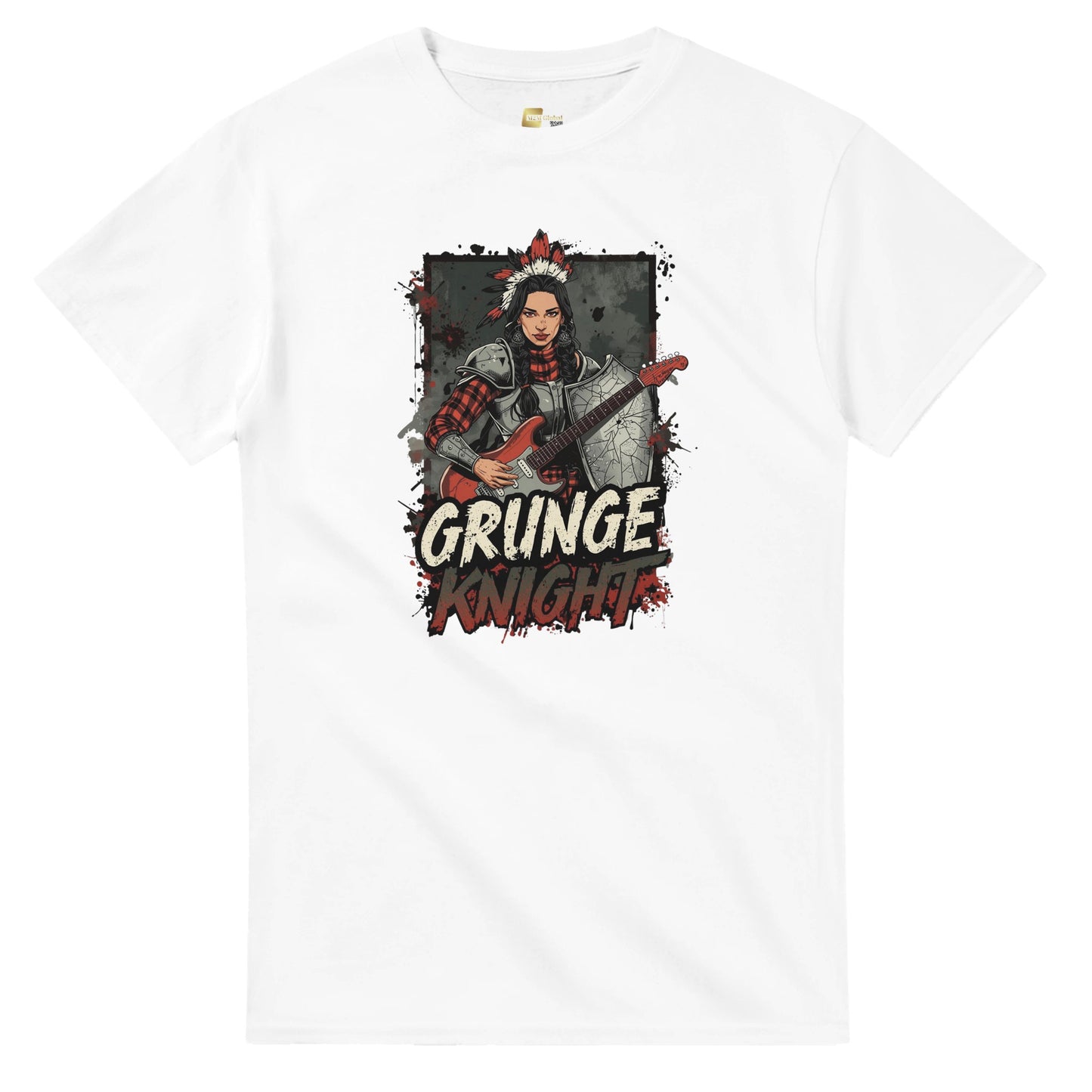 Grunge Knight graphic design on a Heavyweight T-shirt