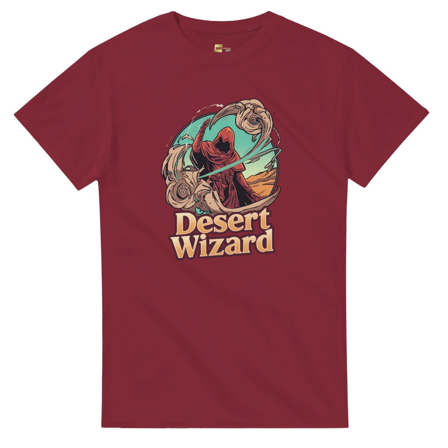 Mystic Desert Wizard graphic design on a Heavyweight T-shirt