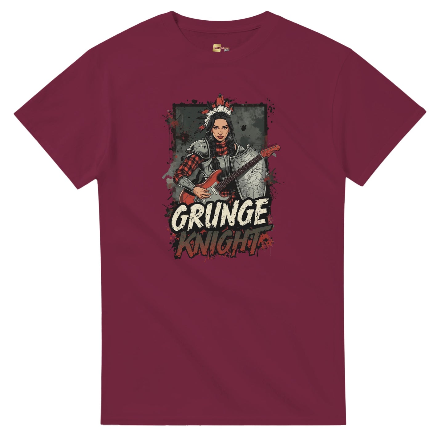 Grunge Knight graphic design on a Heavyweight T-shirt